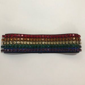 Gucci Metallic Crystal Webby Headband